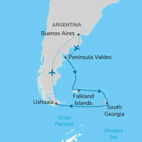 Falklands & South Georgia map) 