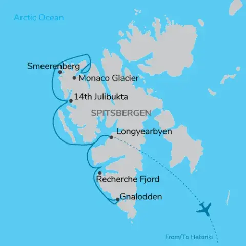 Svalbard-in-Spring map) 
