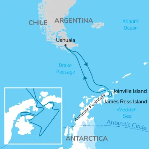 Antarctic Peninsula Exploration of the Weddell Sea map) 