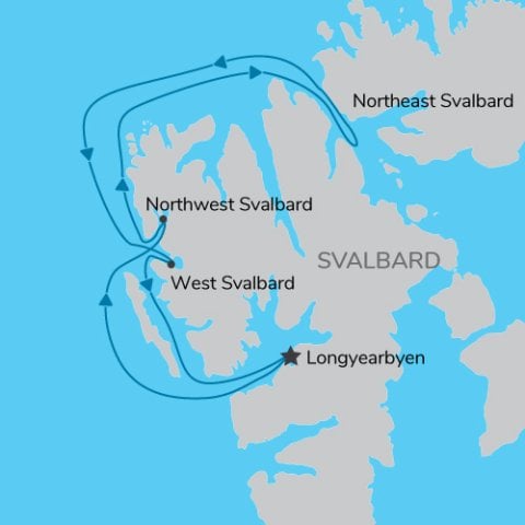 Map of Svalbard Express) 
