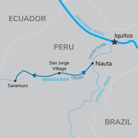 Ultimate Peruvian Amazon Expedition 4 Day Land Map) 