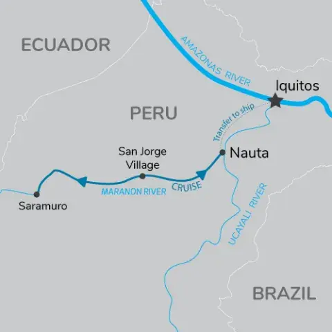 Ultimate Peruvian Amazon Expedition 4 Day Land Map) 