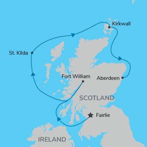 map of Wild Scotland itinerary) 