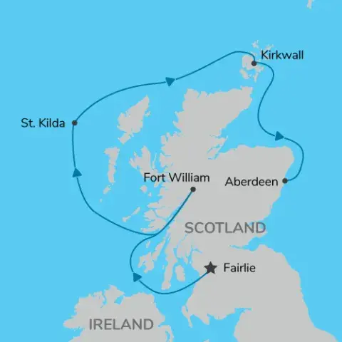 map of Wild Scotland itinerary) 