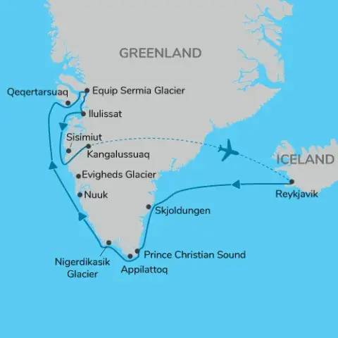 Northwest Passage & Northern Lights map) 