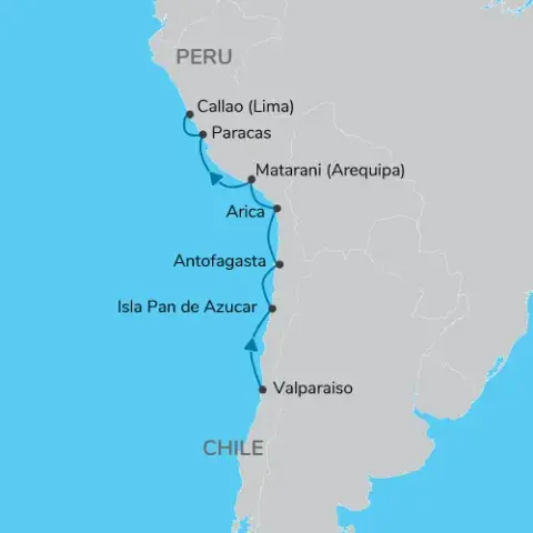 Chile & Peru Map) 