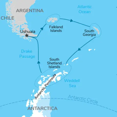 Expedition Antarctica Weddell Sea Intensive Map) 