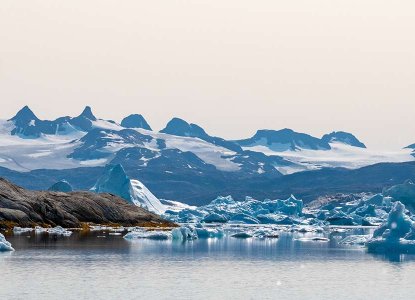 Sermilik Fjord in East Greenland, Arctic ) 