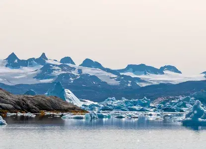 Sermilik Fjord in East Greenland, Arctic ) 