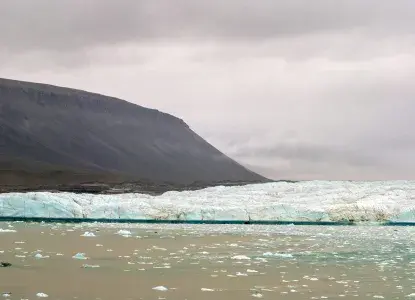 Croker Bay Glacier where it meets Devon Island in the Northwest Passage of the Canadian Arctic) 