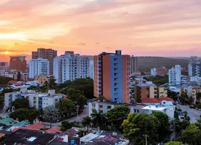 Panoramic view of Barranquilla, Colombia) 