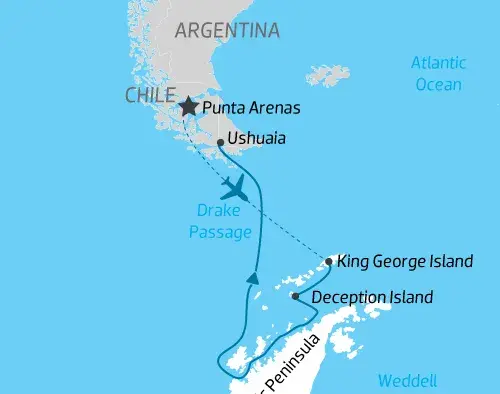 Antarctic Express: Fly South, Cruise North | World Voyager